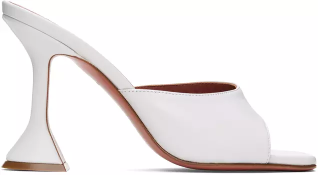 Белые босоножки на каблуке Lupita Amina Muaddi