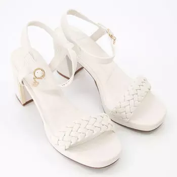 Белые босоножки на каблуке Mexx