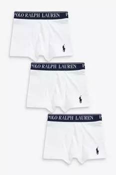 Белые боксеры с поясом для мальчиков 3 пары Polo Ralph Lauren, белый