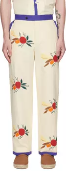 Белые брюки Bode Off-White Fruit Bunch