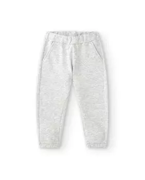 Белые брюки для девочки на резинке на талии Charanga, серый