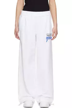 Белые брюки для дома из французского трикотажа Versace Jeans Couture