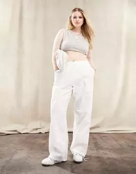 Белые брюки-карго без шнурков ASOS DESIGN Curve