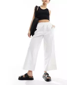 Белые брюки-кюлоты ASOS DESIGN