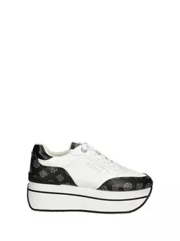 Белые черные женские кроссовки Guess