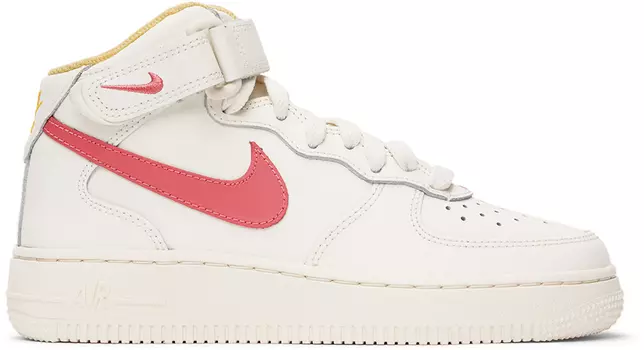 Белые детские кроссовки Nike Kids Air Force 1 Mid Big