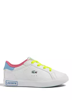 Белые детские кроссовки powercourt Lacoste