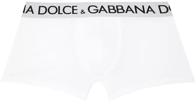 Белые двусторонние эластичные боксеры Dolce &amp; Gabbana