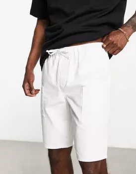 Белые джинсовые шорты карго стандартного кроя ASOS DESIGN