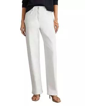 Белые джинсы Belinda Turn Up Straight REISS, белый