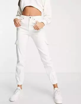 Белые джинсы карго Urban Classics