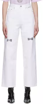 Белые джинсы с бантом KIMHKIM