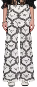 Белые джинсы с флоком Chopova Lowena