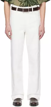 Белые джинсы с молниями Dries Van Noten