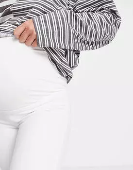 Белые джинсы с завышенной талией Topshop Maternity Joni