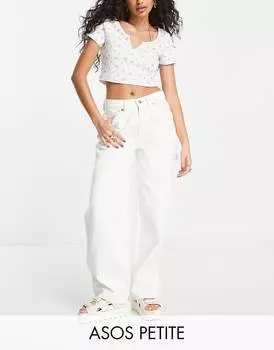 Белые джинсы скинни ASOS DESIGN Petite