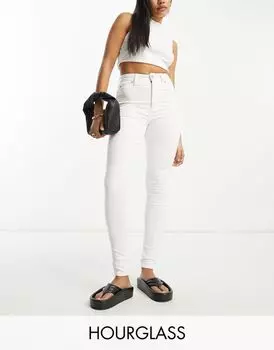 Белые джинсы скинни пуш-ап ASOS DESIGN Hourglass
