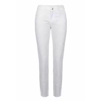 Белые джинсы со стразами спереди DOLCEZZA