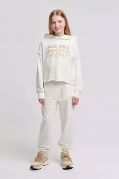 Белые джоггеры Huntston для девочек свободного кроя Jack Wills, белый