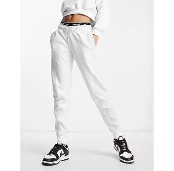 Белые флисовые джоггеры Nike Air