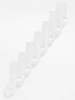 Белые хлопчатобумажные носки до щиколотки (7 пар) George., белый