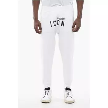 Белые хлопковые брюки Dsquared2, White