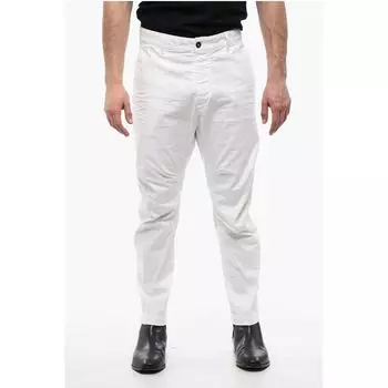 Белые хлопковые брюки Dsquared2, White