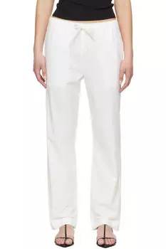 Белые хлопковые брюки на завязках Nothing Written