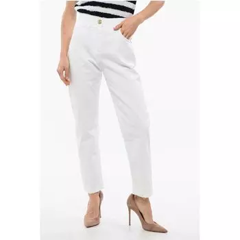 Белые хлопковые джинсы Деним Balmain, White