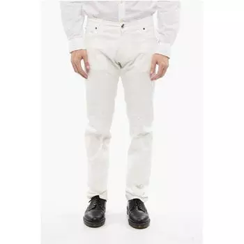 Белые хлопковые джинсы Деним Corneliani, White