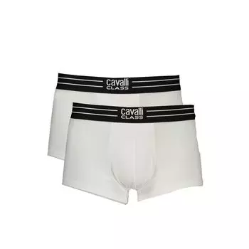 Белые хлопковые мужские боксеры cavalli CLASS