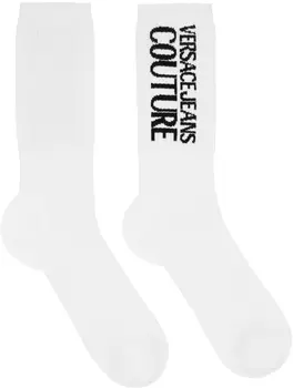 Белые хлопковые носки Versace Jeans Couture