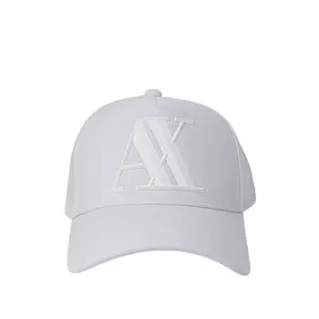 Белые хлопковые шапка и кепка Armani Exchange