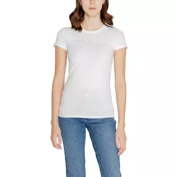 Белые хлопковые топ и футболка Armani Exchange