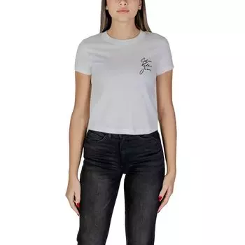 Белые хлопковые топ и футболка Calvin Klein Jeans
