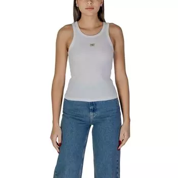 Белые хлопковые топ и футболка Calvin Klein Jeans