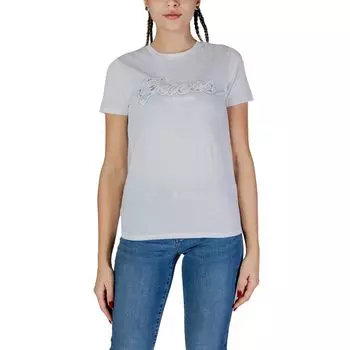 Белые хлопковые топ и футболка GUESS