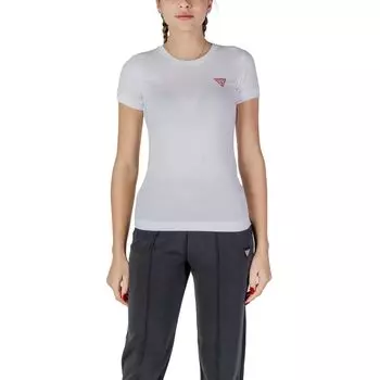 Белые хлопковые топ и футболка GUESS