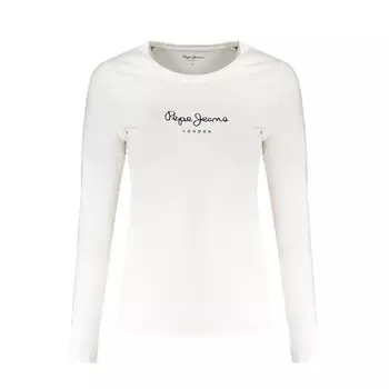 Белые хлопковые топ и футболка Pepe Jeans