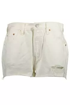 Белые хлопковые женские джинсы Levis