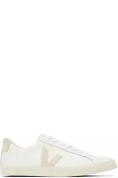 Белые и бежевые кожаные кроссовки Esplar VEJA