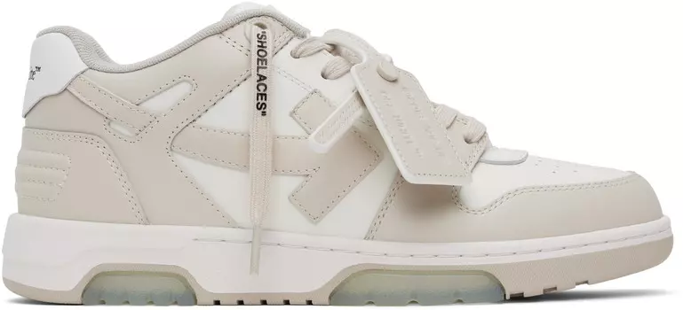 Белые и бежевые кроссовки для офиса Off-White, белый/бежевый