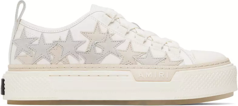 Белые и бежевые кроссовки Stars Court Low AMIRI