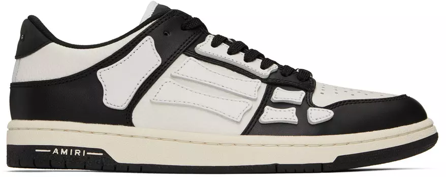 Белые и черные низкие кеды Skel-Top AMIRI, черный/белый