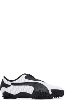 Белые и черные перфорированные кроссовки Mostro PUMA