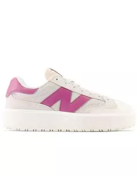 Белые и розовые кроссовки New Balance Ct302