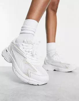 Белые и серебристые кроссовки Puma Teveris Nitro
