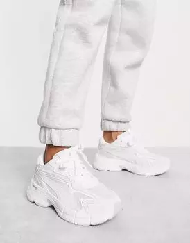 Белые и серебристые кроссовки Puma Teveris Nitro