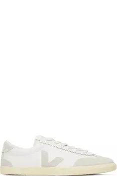 Белые и серые кожаные кроссовки Volley VEJA