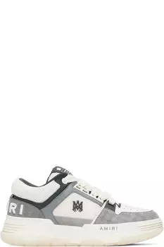 Белые и серые кроссовки MA Quad из нубука MA-1 с тиснением AMIRI